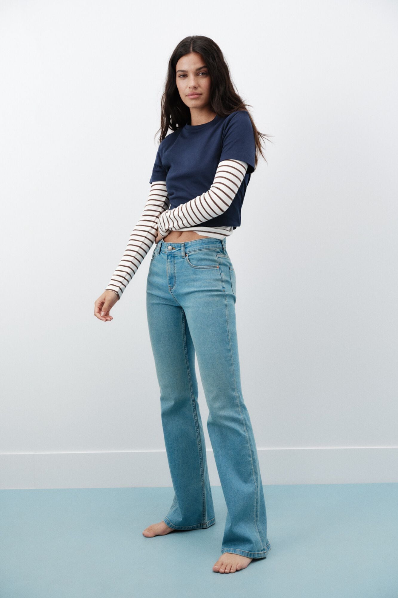 Springfield Bootcut flare low-rise jeans