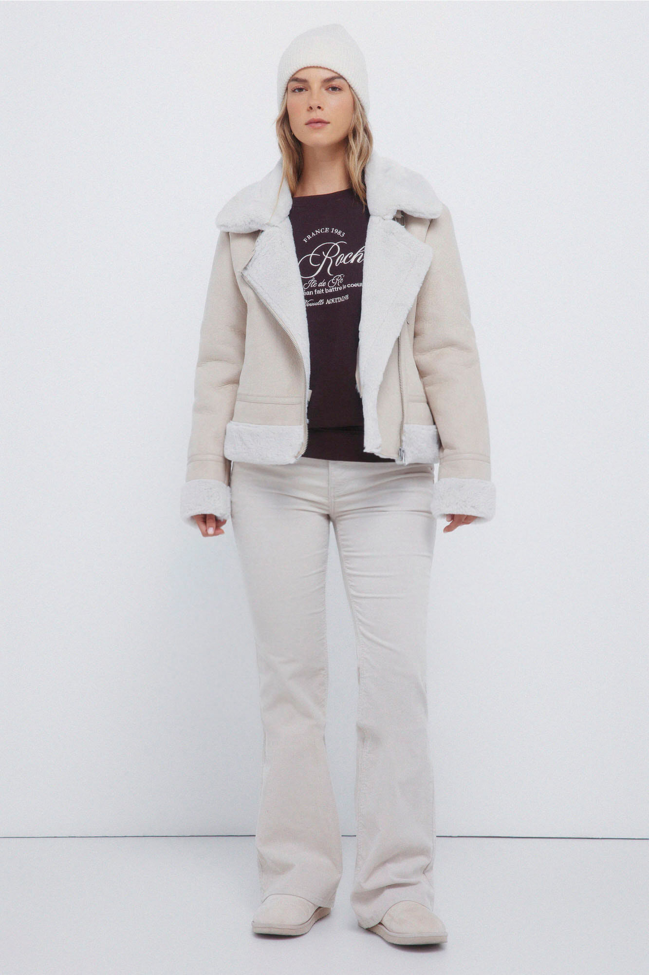 Springfield Low-flare corduroy trousers