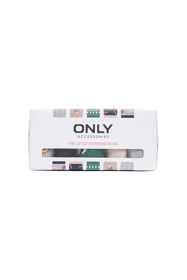 Only Girls Pack of 5 Christmas socks gris