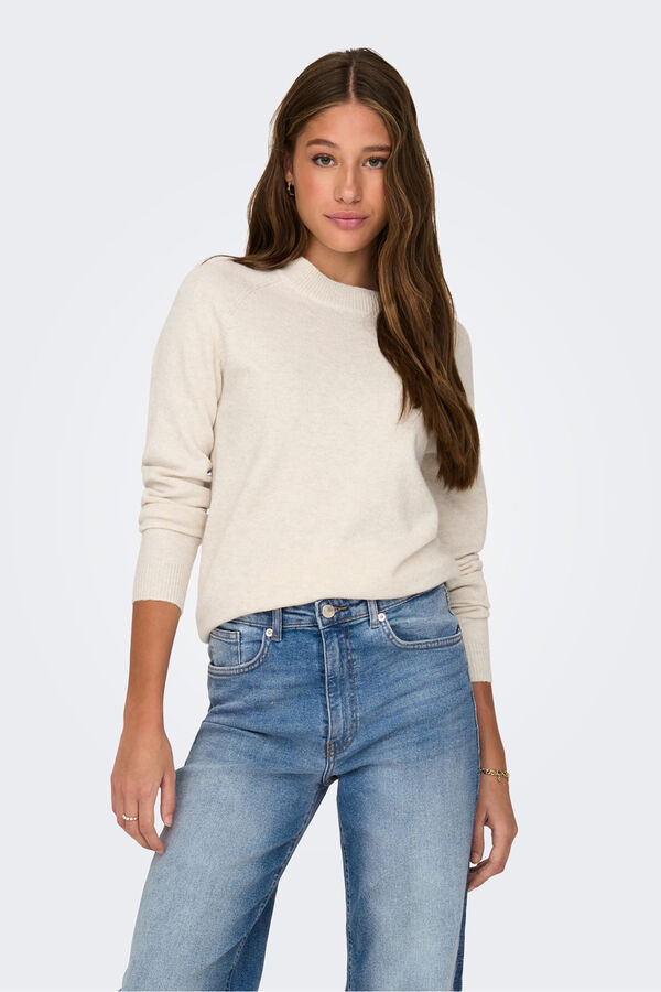 Only Round neck jumper grey