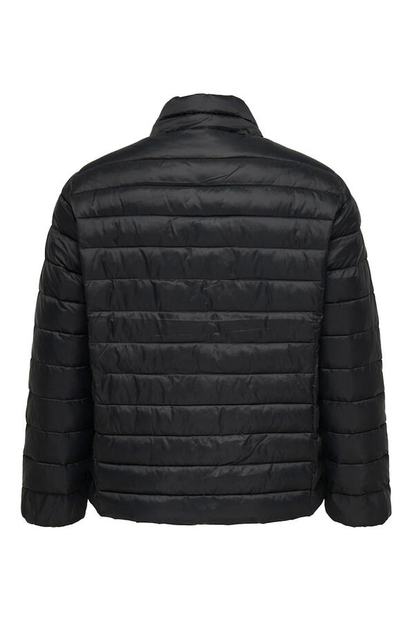 Only Carmakoma Chaqueta acolchada cremallera talla grande negro