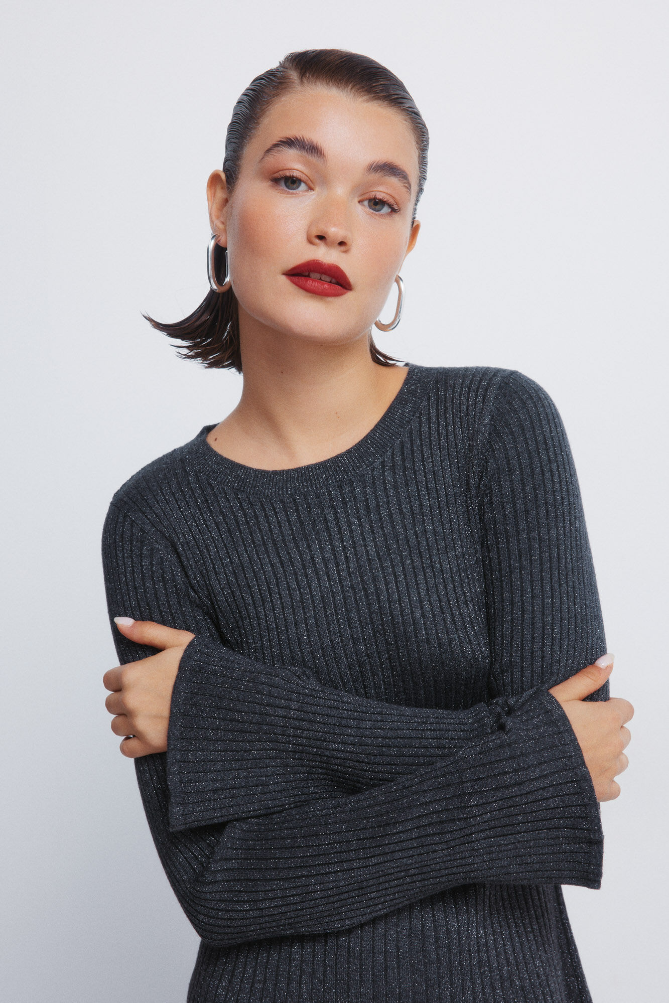 Springfield Short ribbed jersey-knit dress