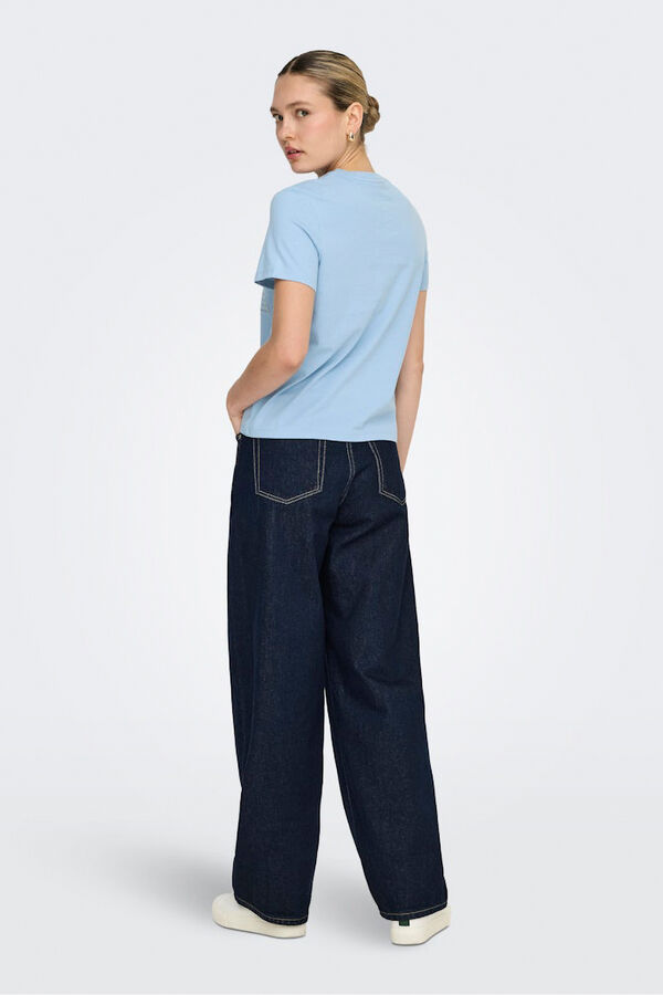 Only Front drawing T-shirt blue