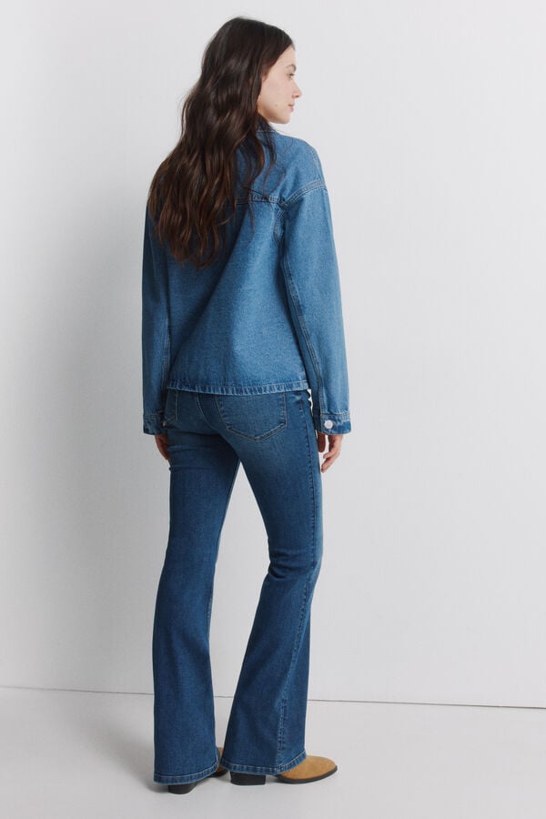 Springfield Mid-rise Low Flare jeans blue