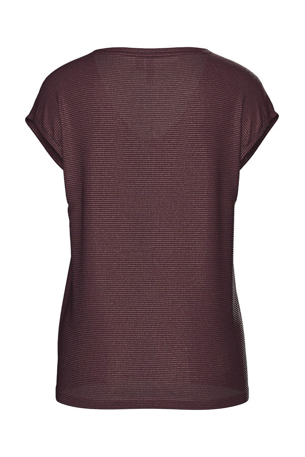 Pieces Lurex V T-shirt red