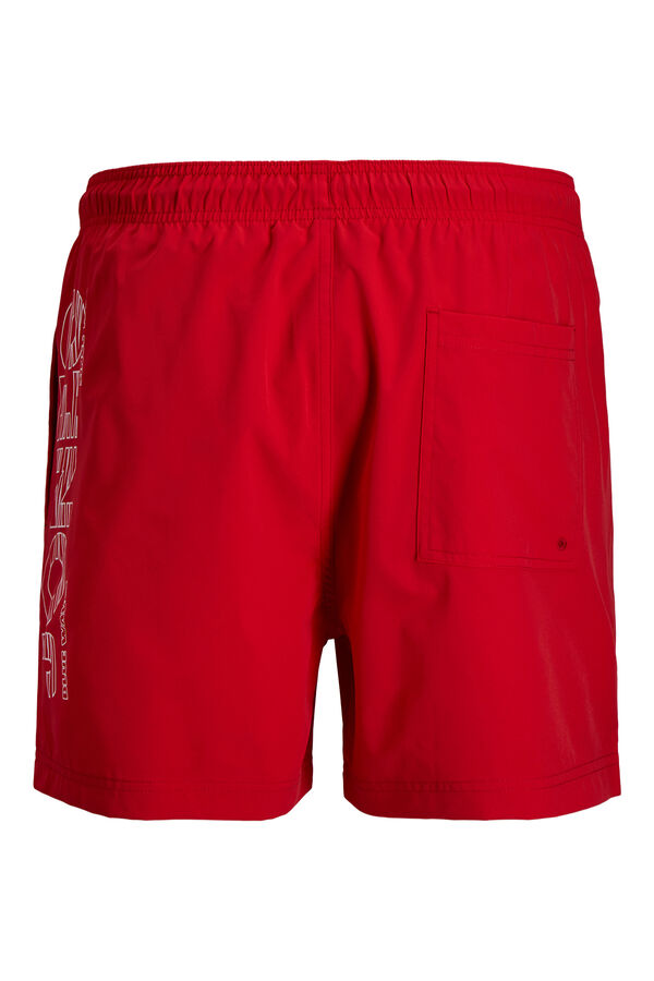 Jack & Jones PLUS Ba&ntilde;ador regular logo rojo