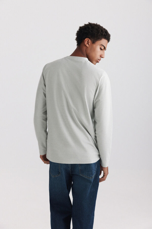 Springfield Piqu&eacute; oxford long sleeve T-shirt green