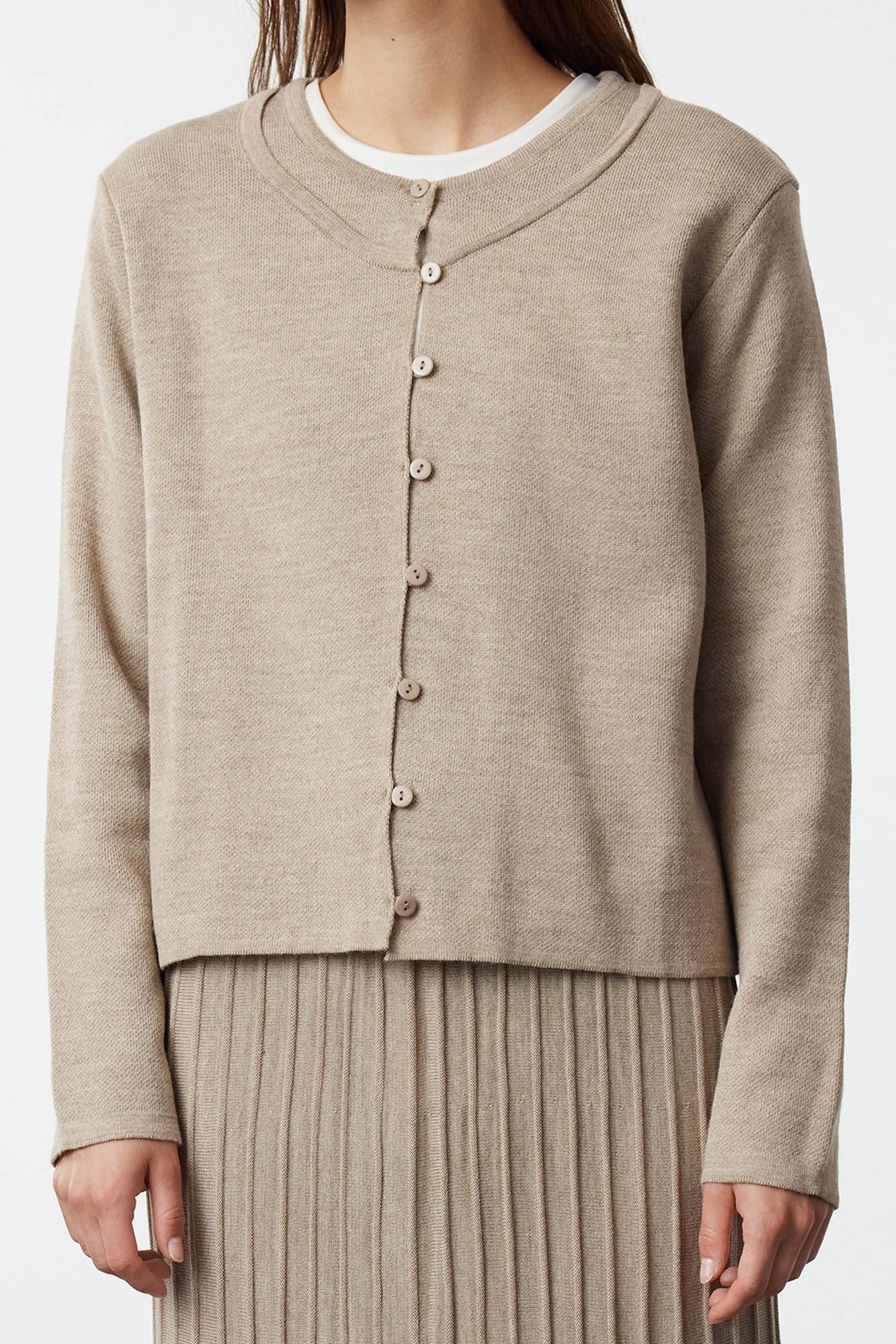 Trendyol Conjunto de c&aacute;rdigan, falda y top de punto