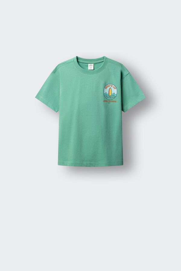 Springfield Kids Camiseta manga corta tablas surf ni&ntilde;o verde