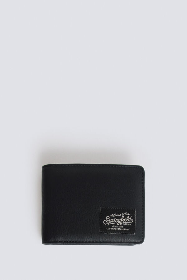 Springfield Two-tone faux leather wallet black