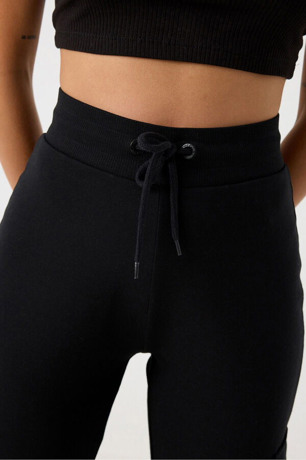 Inside Pantal&oacute;n Jogger Cargo De Felpa negro