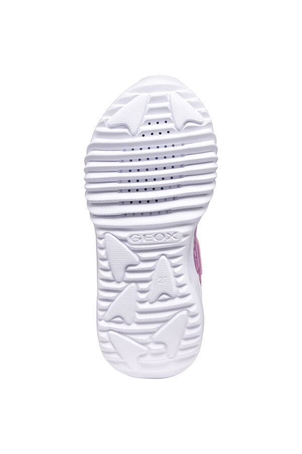 Geox T&ecirc;nis com efeito de pele rosa