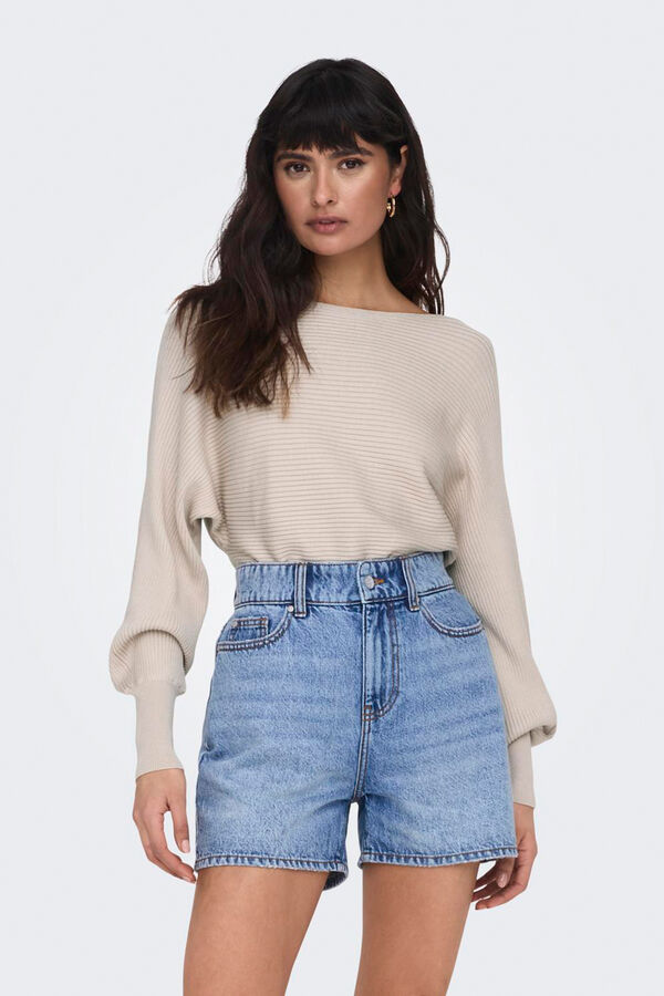 Only Boat neck jumper brown