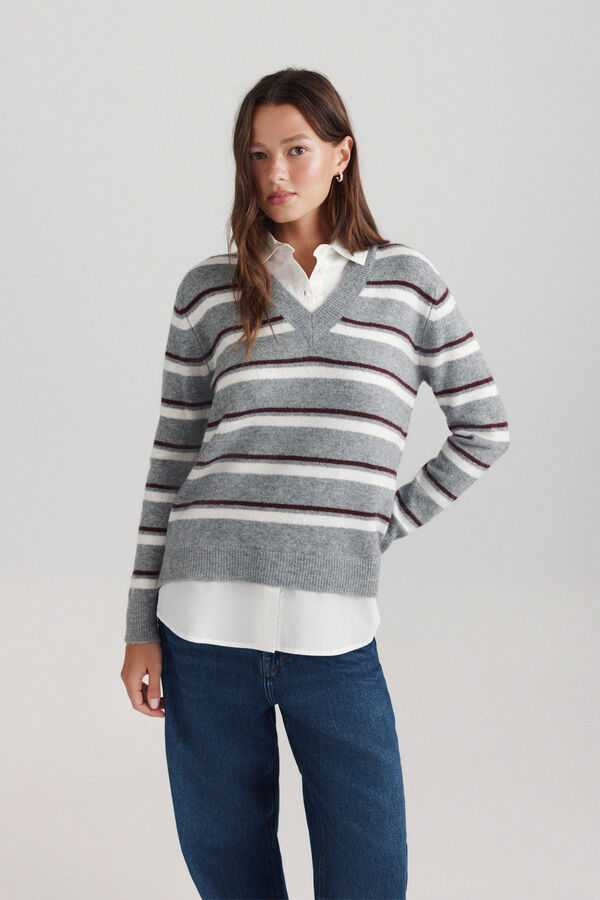 Springfield Round neck jumper grey