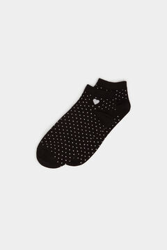 Springfield Polka-dot heart socks black
