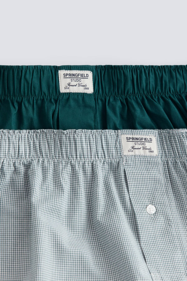 Springfield Printed poplin 3-pack boxers green