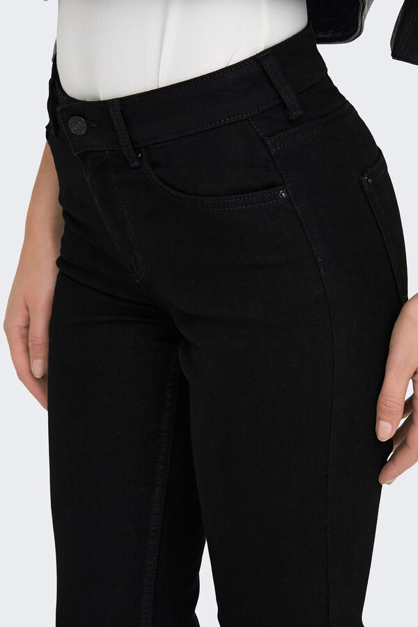 Only Mid rise flare jeans black