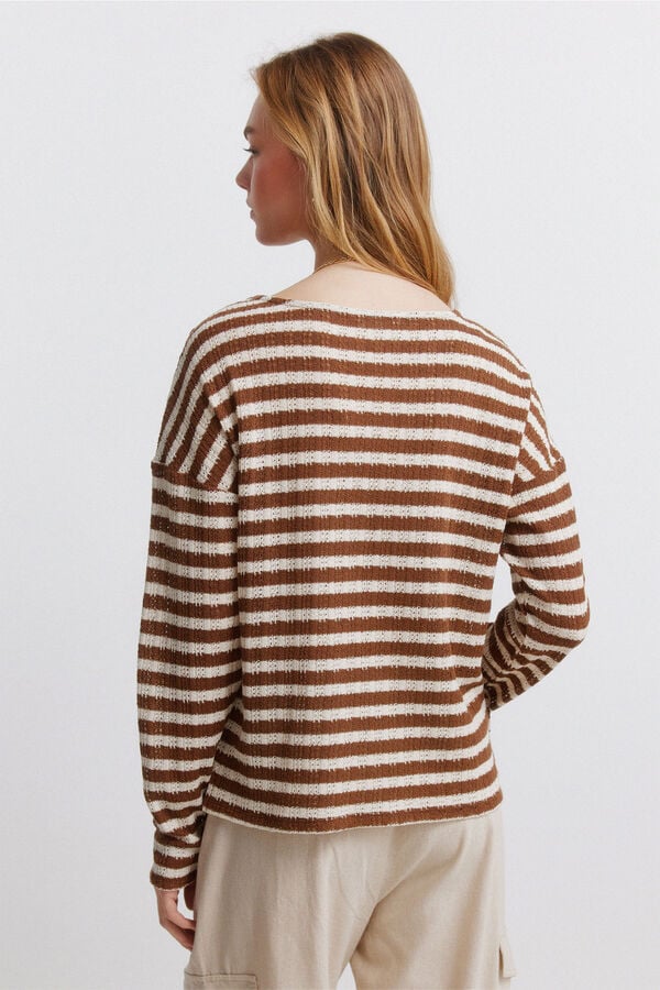 Springfield Button-detail link structure jumper nude