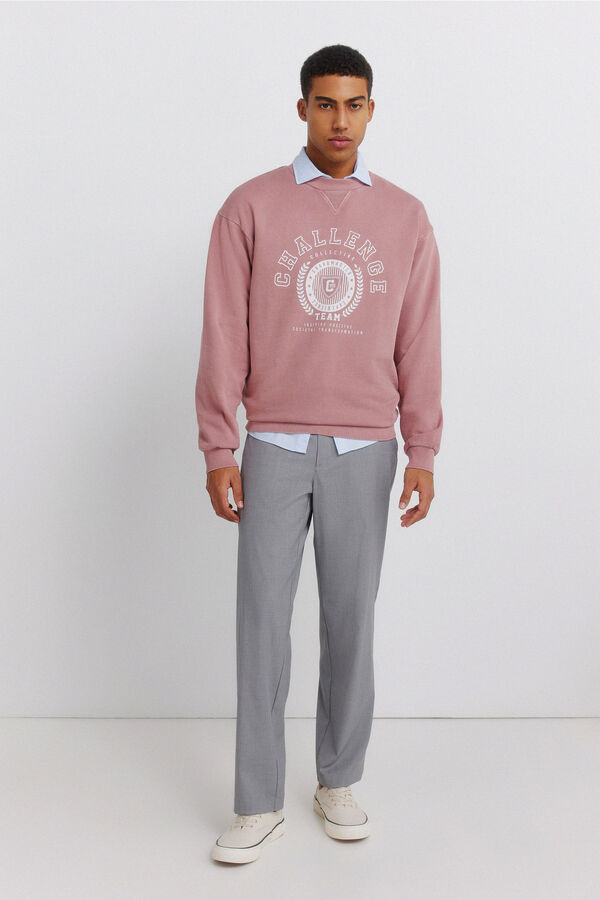 Springfield Sudadera tinte en prenda rosa