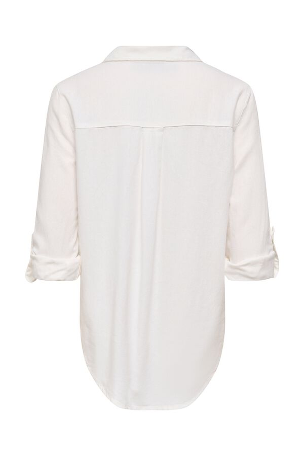 Only Camisa de lino blanco