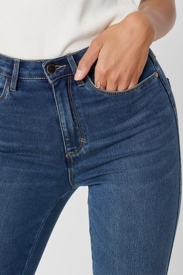 Springfield Jeans Skinny tiro alto azul medio