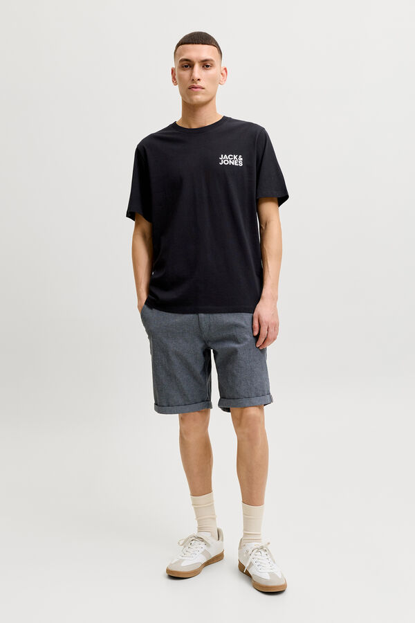 Jack & Jones Camiseta slim manga corta negro