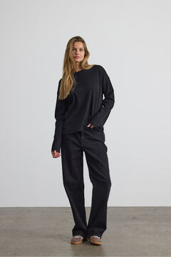 Noisy May camisola b&aacute;sico de gola redonda