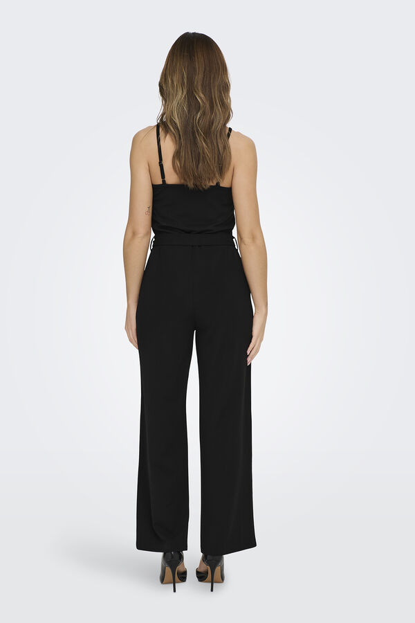 Springfield Long floaty jumpsuit  crna