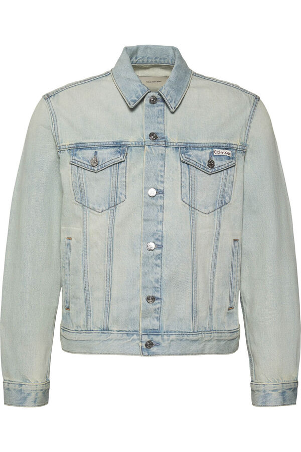 CK Jeans Denim jacket with logo beige