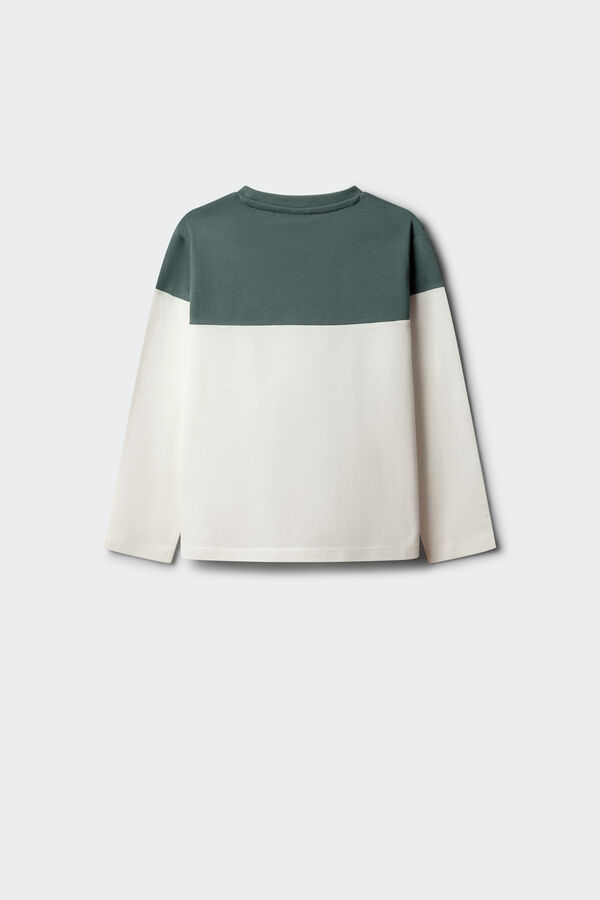 Springfield Kids Osnovna majica dugih rukava za dečake Bež