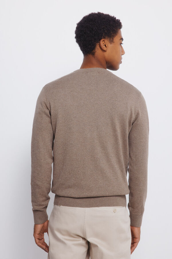 Springfield Pull basique à col en V nude