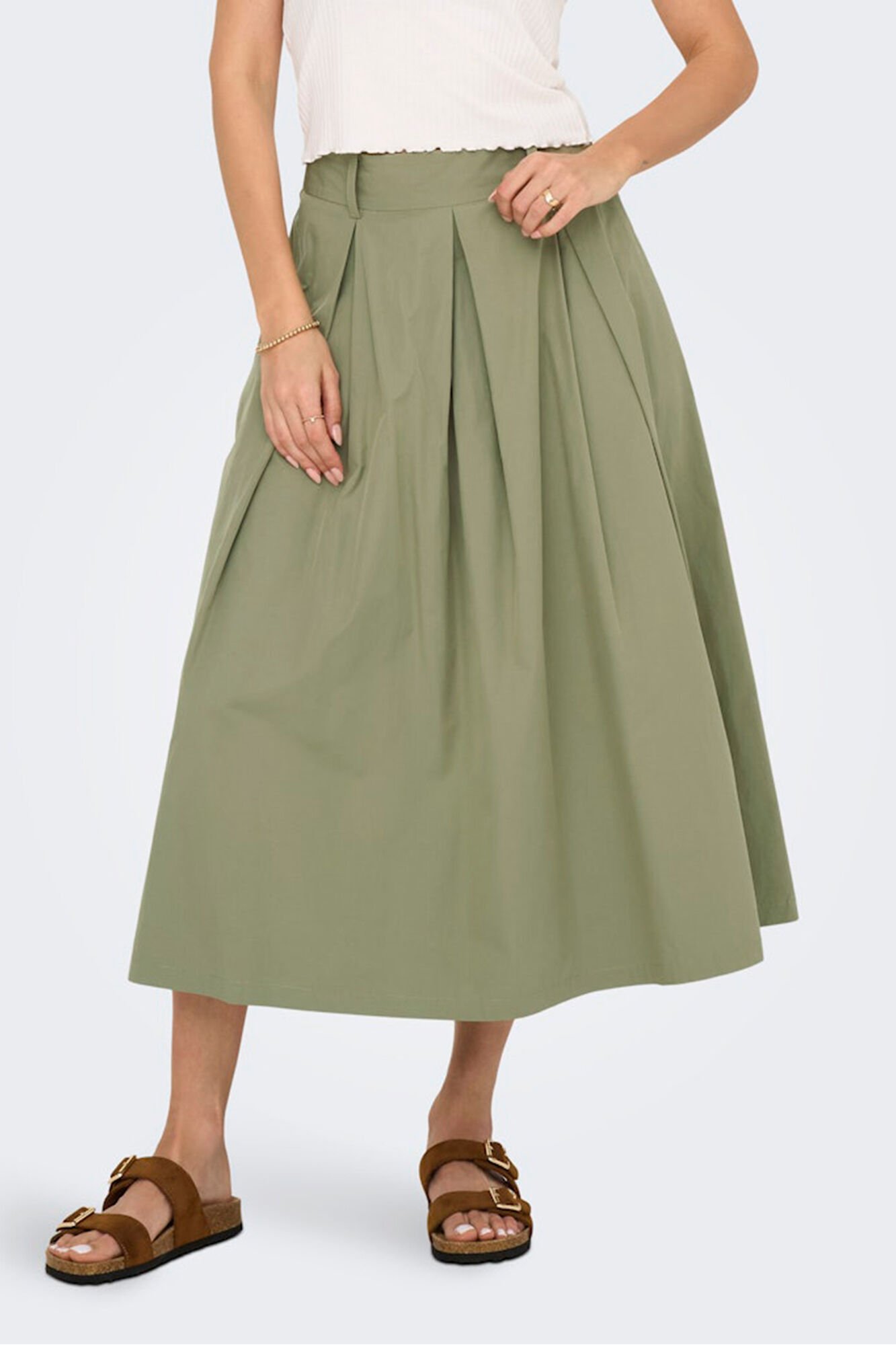 Only Falda midi de tablas