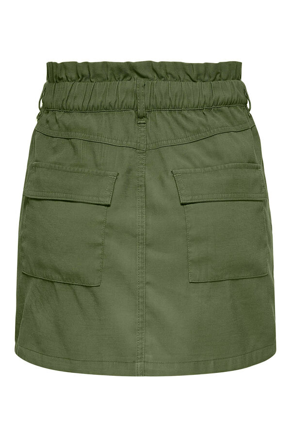 Springfield Short paperbag skirt green