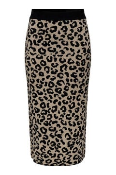 Only Falda de punto animal print