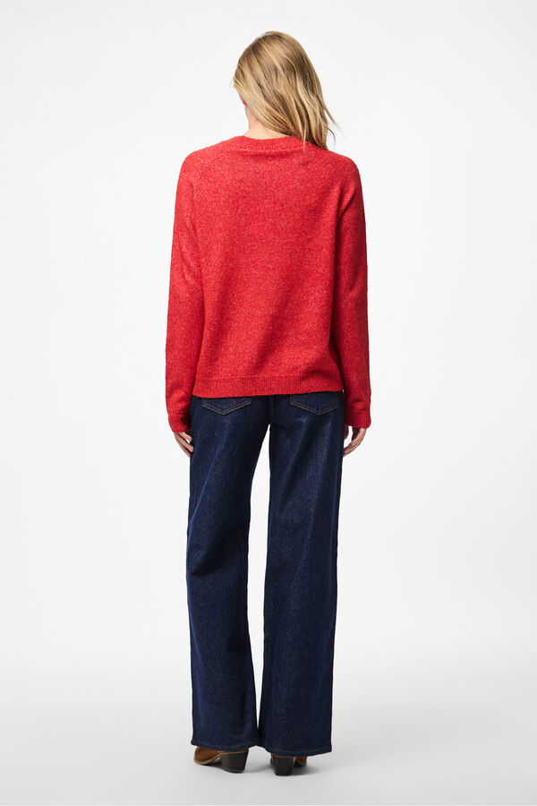 Pieces Light textured jersey burgundy