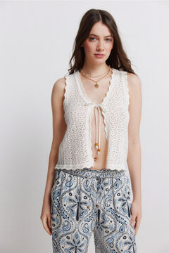 Springfield Pointelle knit gilet