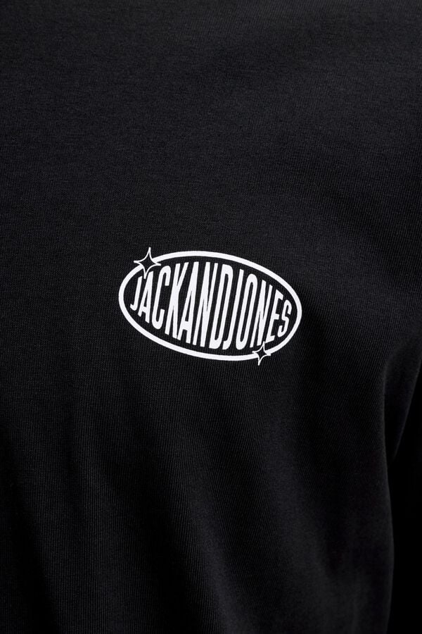 Jack & Jones Loose Fit T-Shirt mit Logo Schwarz