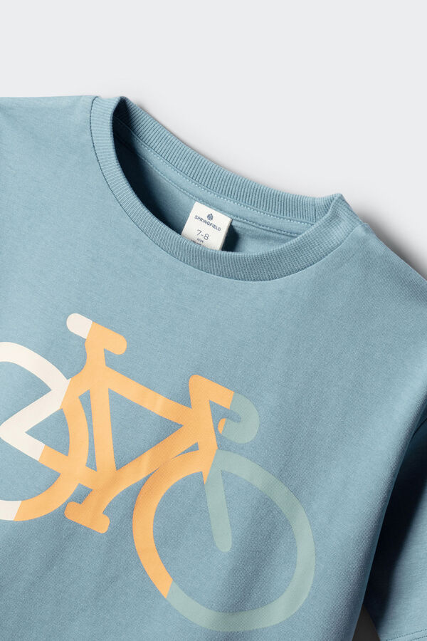 Springfield Kids T-shirt de bicicleta de crian&ccedil;a azul