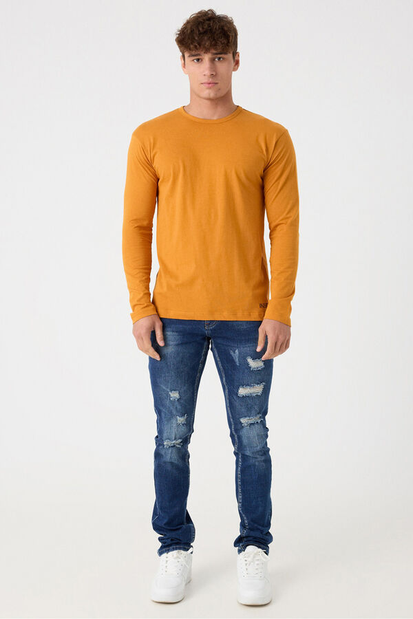 Inside Cores b&aacute;sicas de T-shirt estampado