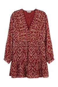 Springfield Vestido curto em gaze com lantejoulas