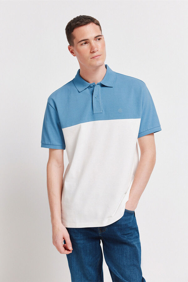 Springfield Piqu&eacute; regular fit polo shirt blue