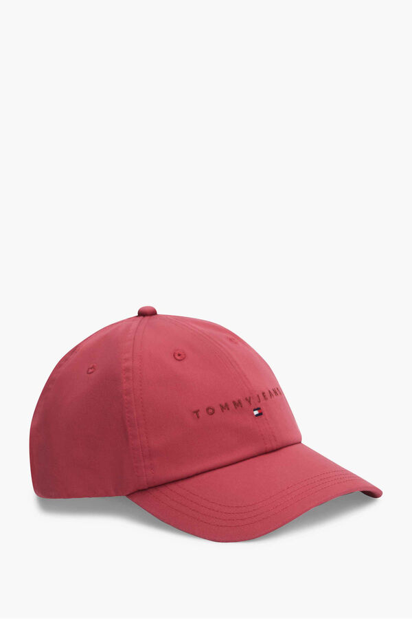 Tommy Jeans Gorra Tommy Jeans con logotipo frontal rosa
