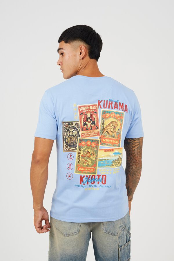 Brave Soul Printed short sleeve T-shirt blue