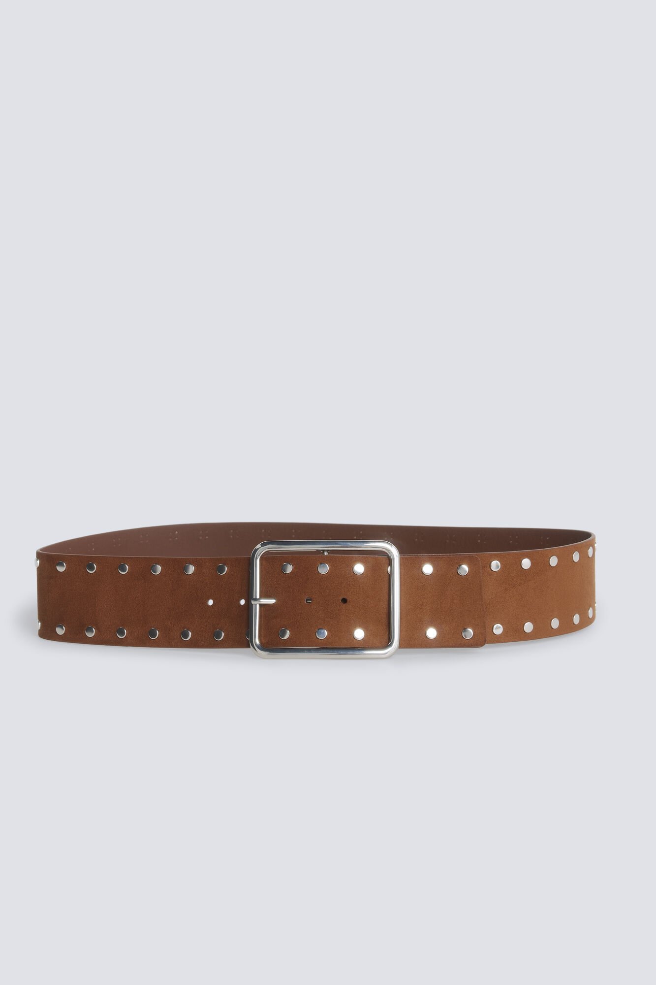 Springfield Suede wide studded belt