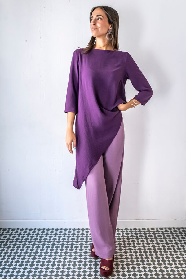 Cul Sac Long asymmetrical jacket pink