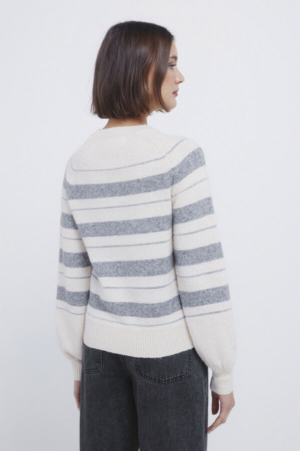 Springfield Lurex striped jumper beige