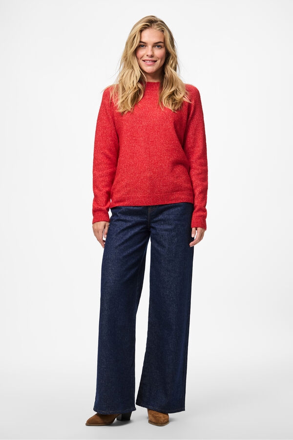 Pieces Light textured jersey burgundy