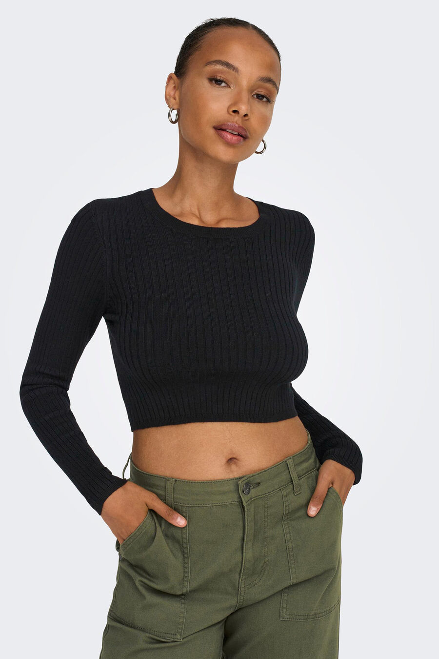 Jersey crop canalé
