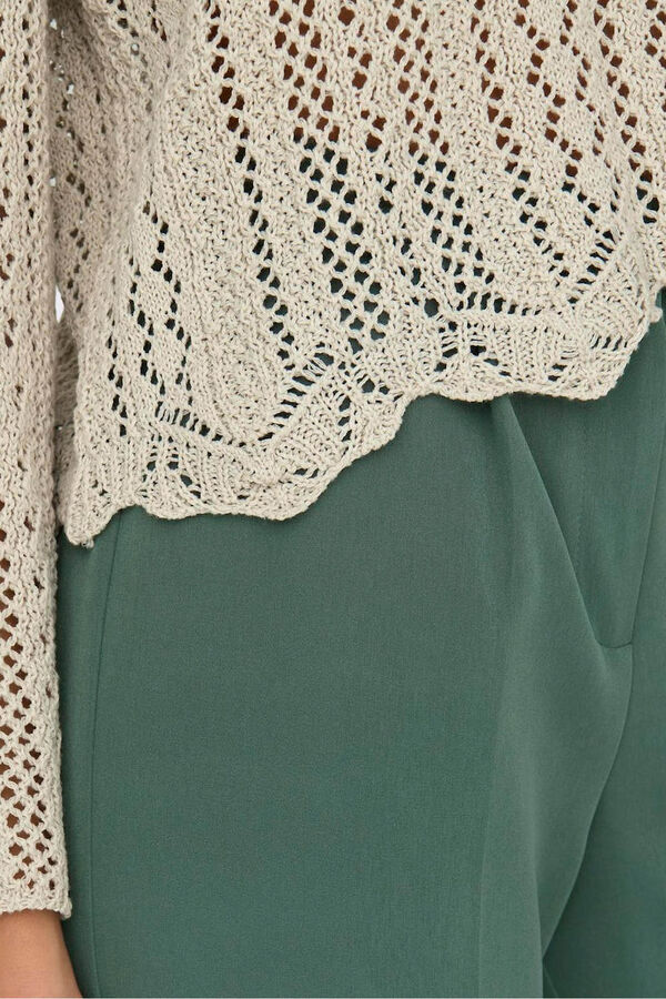 Only Gestanzter Strick- Grau