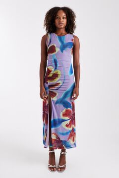 Topshop Vestido midi estampado